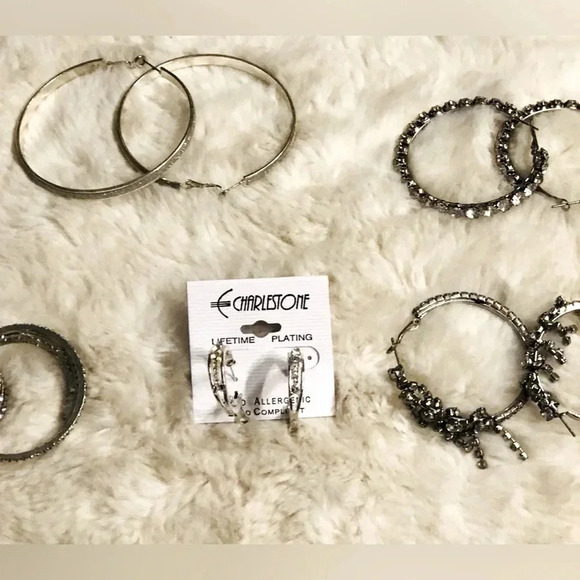 Bling Hoop Earrings Bundle Offers Welcomed - Picture 1 of 7